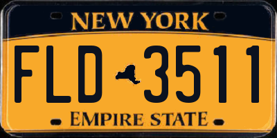 NY license plate FLD3511
