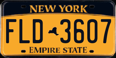 NY license plate FLD3607