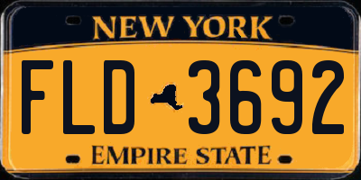 NY license plate FLD3692