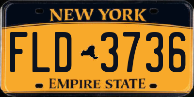 NY license plate FLD3736