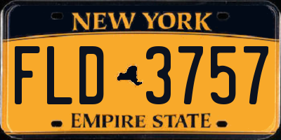 NY license plate FLD3757