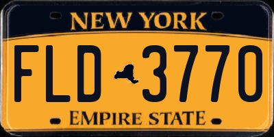 NY license plate FLD3770