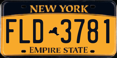 NY license plate FLD3781