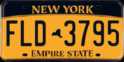 NY license plate FLD3795