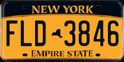 NY license plate FLD3846