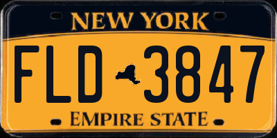 NY license plate FLD3847