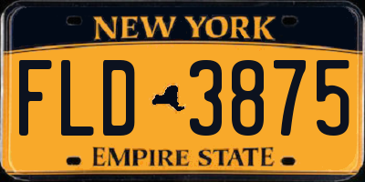 NY license plate FLD3875