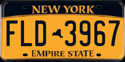 NY license plate FLD3967