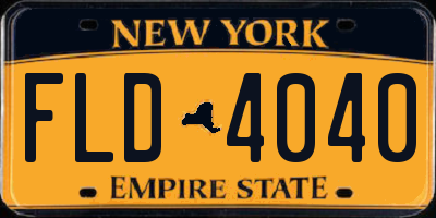 NY license plate FLD4040