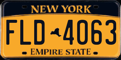 NY license plate FLD4063