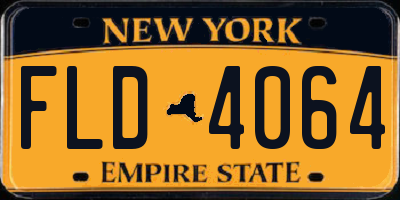 NY license plate FLD4064