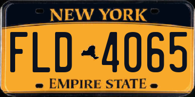 NY license plate FLD4065
