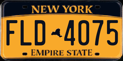NY license plate FLD4075