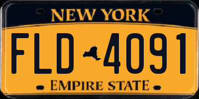 NY license plate FLD4091