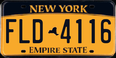 NY license plate FLD4116