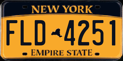 NY license plate FLD4251