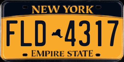 NY license plate FLD4317