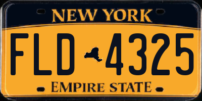 NY license plate FLD4325