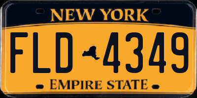 NY license plate FLD4349