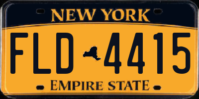 NY license plate FLD4415