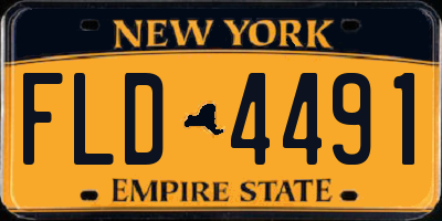 NY license plate FLD4491