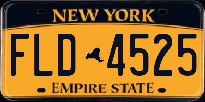 NY license plate FLD4525