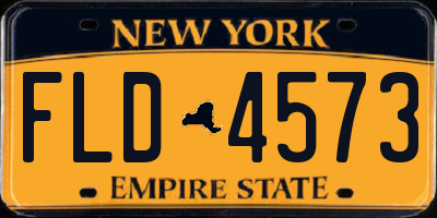 NY license plate FLD4573