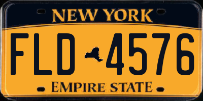 NY license plate FLD4576
