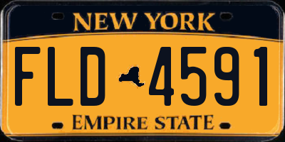 NY license plate FLD4591