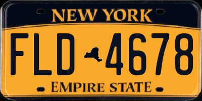 NY license plate FLD4678