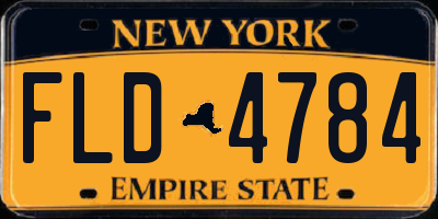 NY license plate FLD4784
