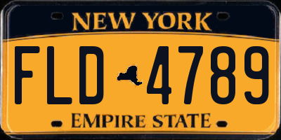 NY license plate FLD4789