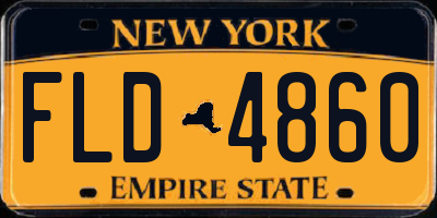 NY license plate FLD4860