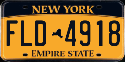 NY license plate FLD4918