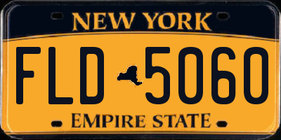NY license plate FLD5060