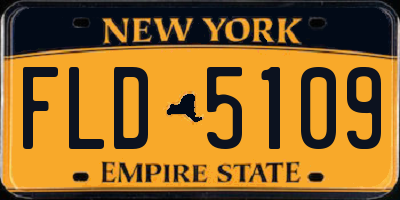 NY license plate FLD5109