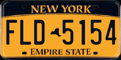 NY license plate FLD5154