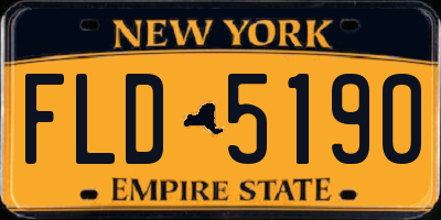 NY license plate FLD5190