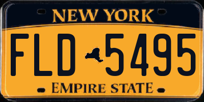 NY license plate FLD5495