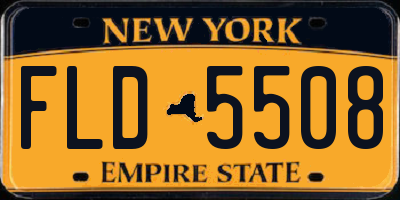 NY license plate FLD5508