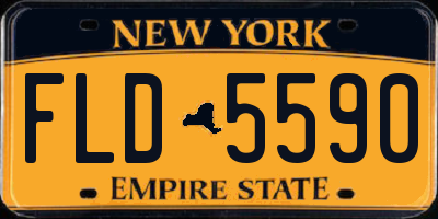 NY license plate FLD5590