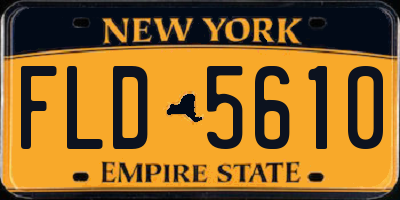 NY license plate FLD5610