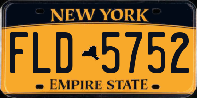 NY license plate FLD5752