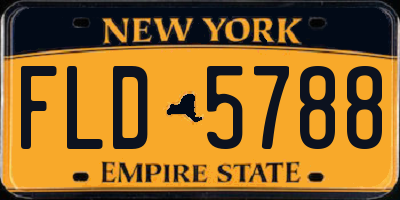 NY license plate FLD5788
