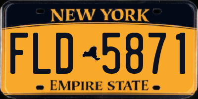 NY license plate FLD5871