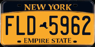 NY license plate FLD5962