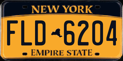 NY license plate FLD6204