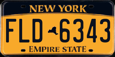 NY license plate FLD6343