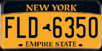 NY license plate FLD6350