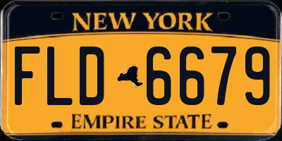 NY license plate FLD6679